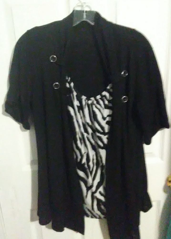 Faux Shirt with Cardigan Attached